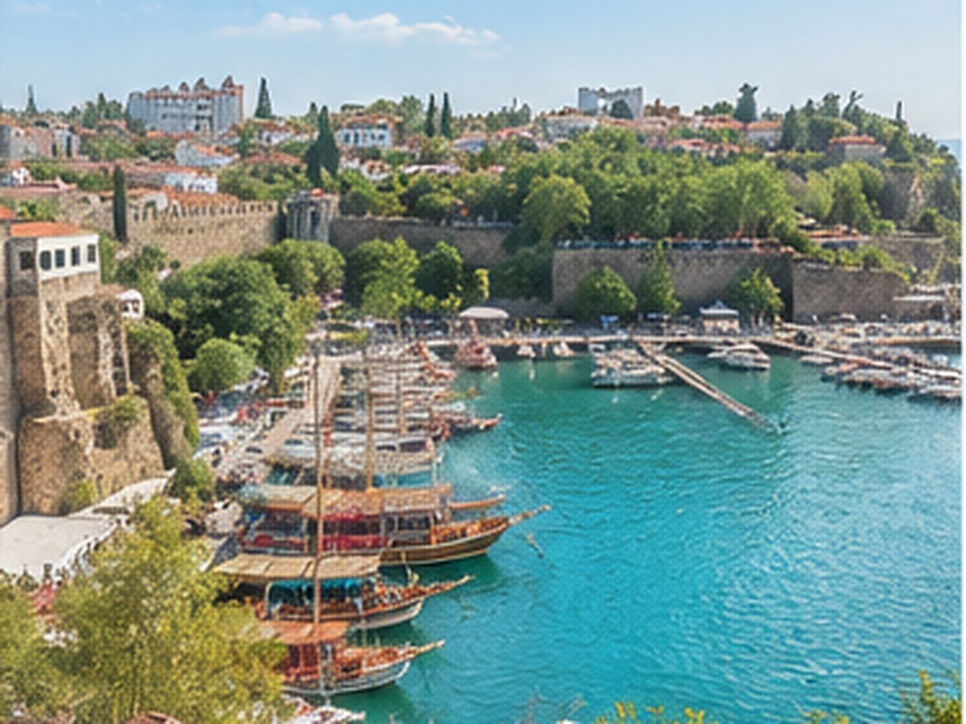 Alter Hafen von Antalya mit Ausflugsbooten